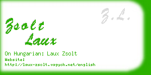 zsolt laux business card